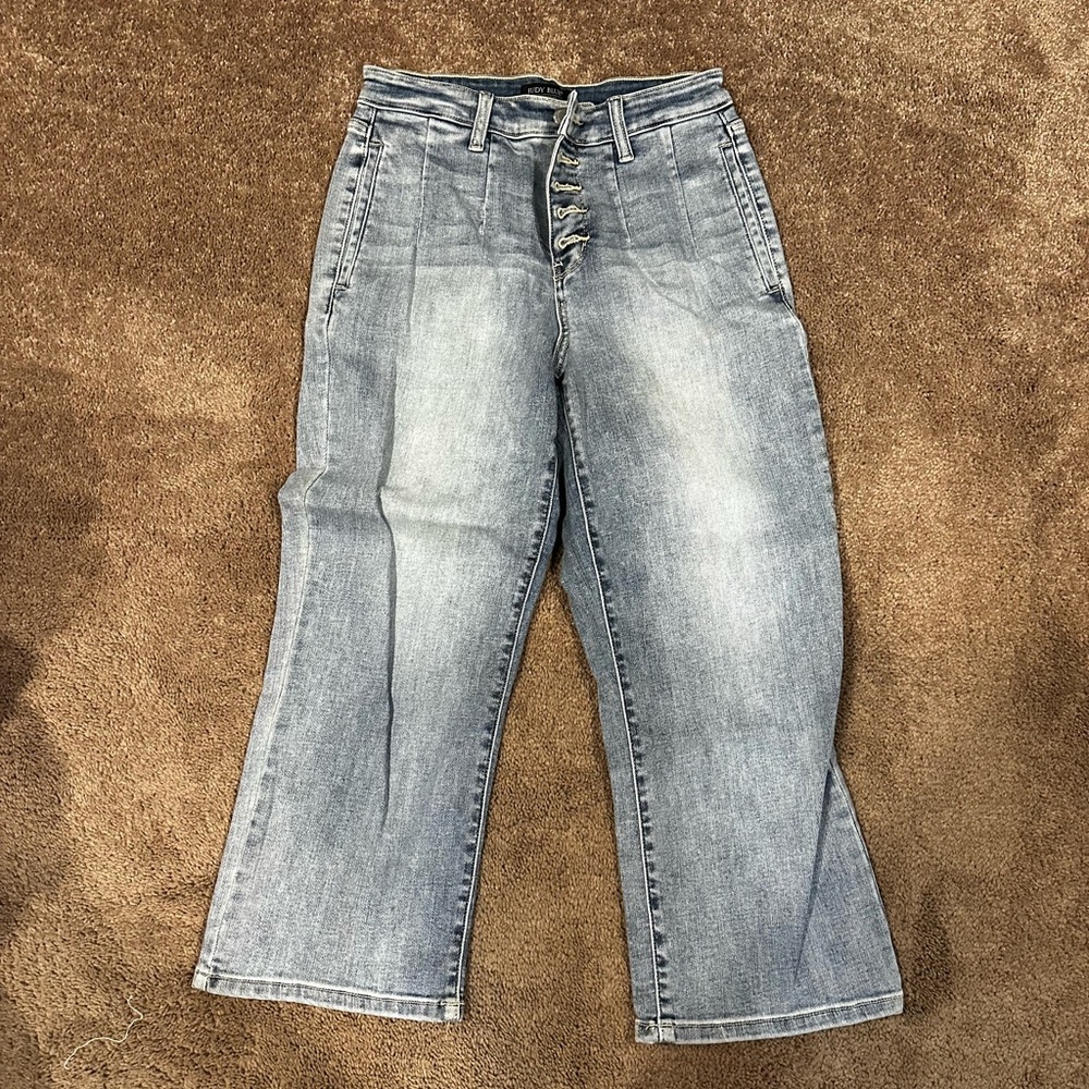 Judy Blue wide leg crop jeans size 7